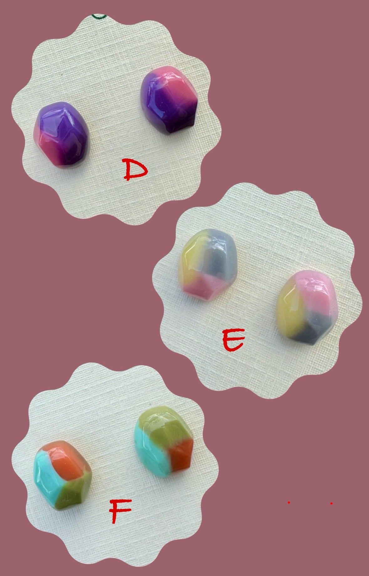 Marble Gemstone Earring Series (6 Styles)
