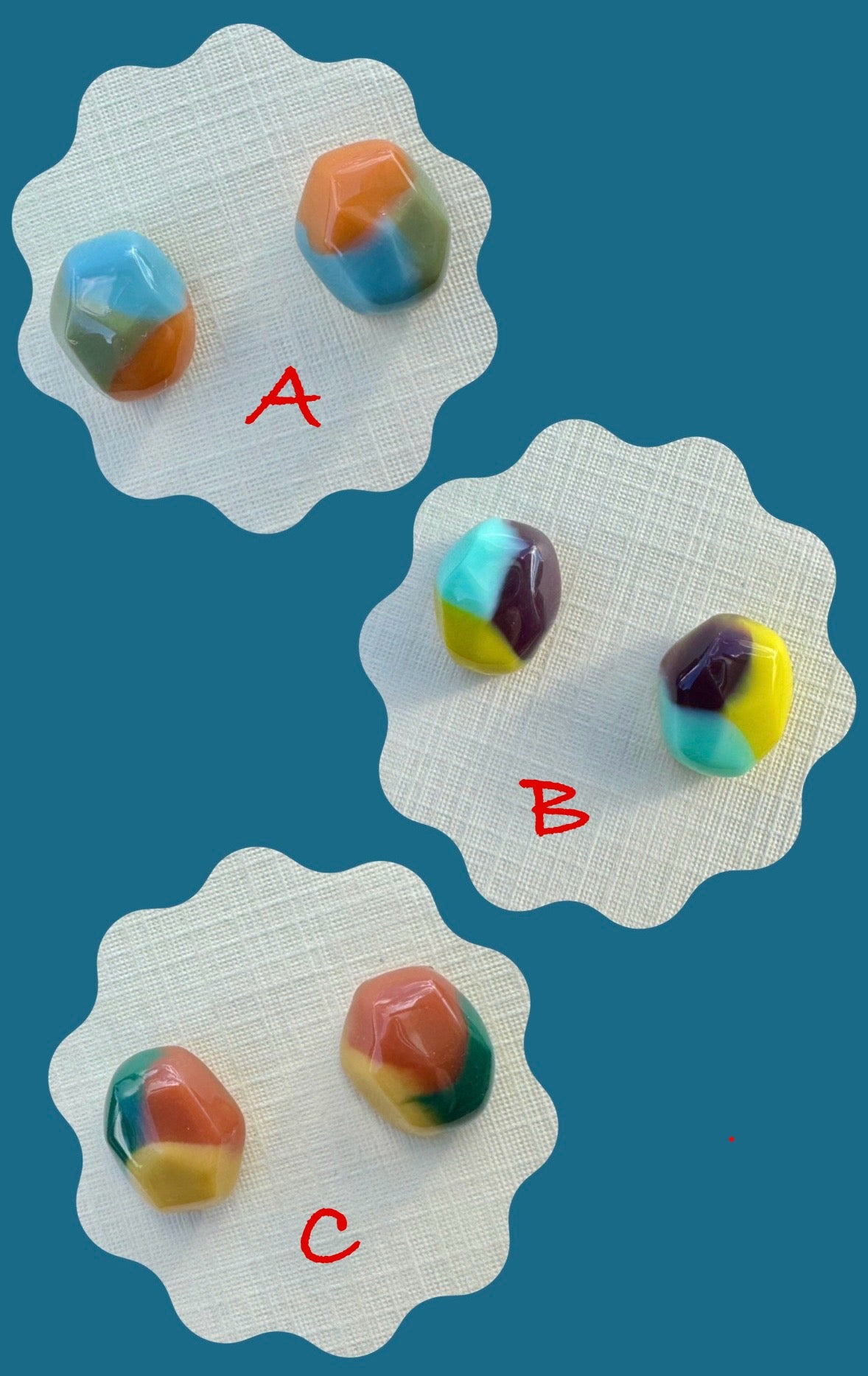 Marble Gemstone Earring Series (6 Styles)